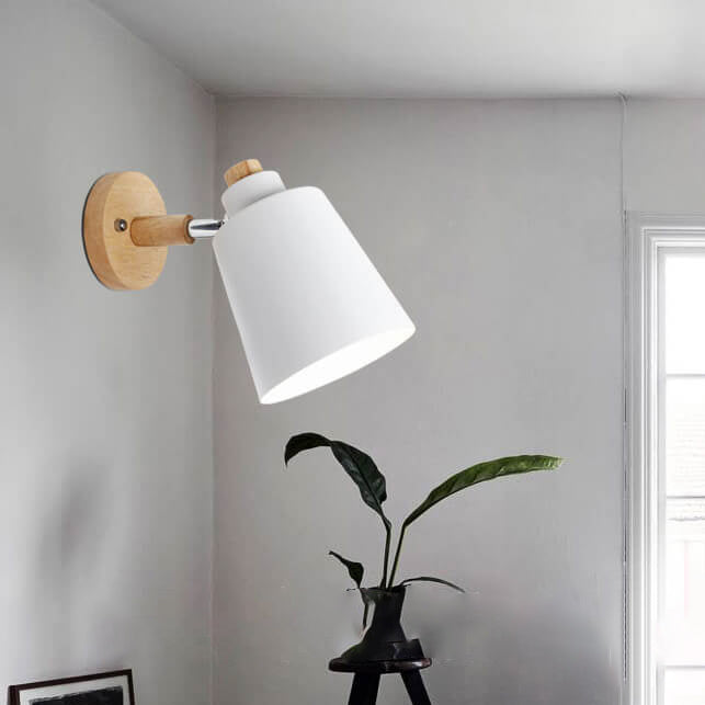 Macaron Barrel Wooden Chassis Wall Lamp