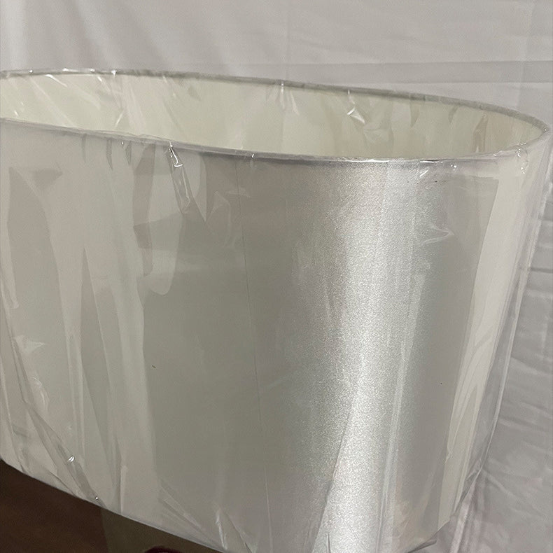 Rectangular Oval Leather Iron Table Lamp