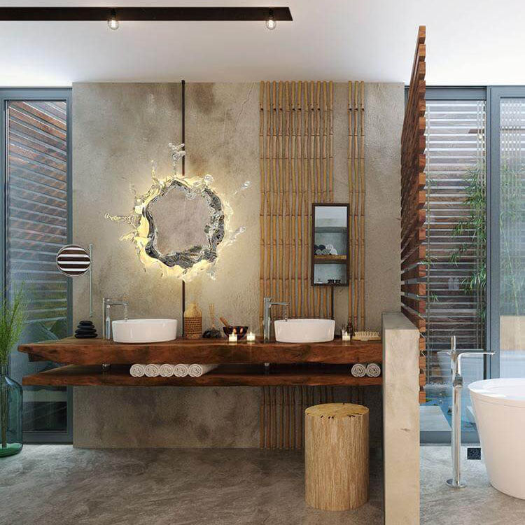 Stainless Steel Acrylic Water Wall Lamp