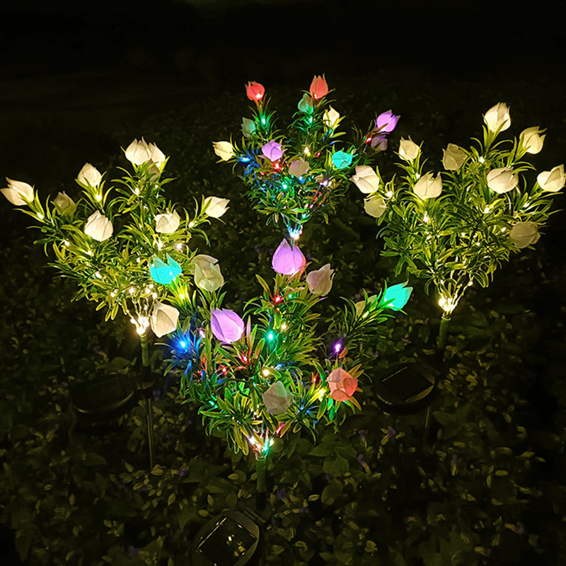Waterproof Imitation Gardenia Solar Outdoor Light