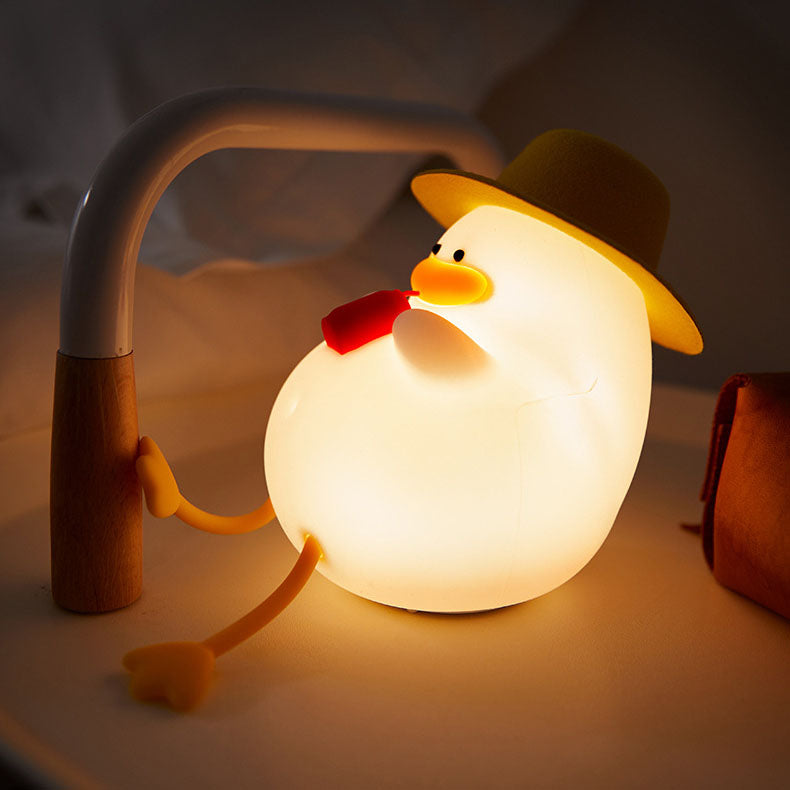 Cartoon Silicone Duck Pat Table Lamp