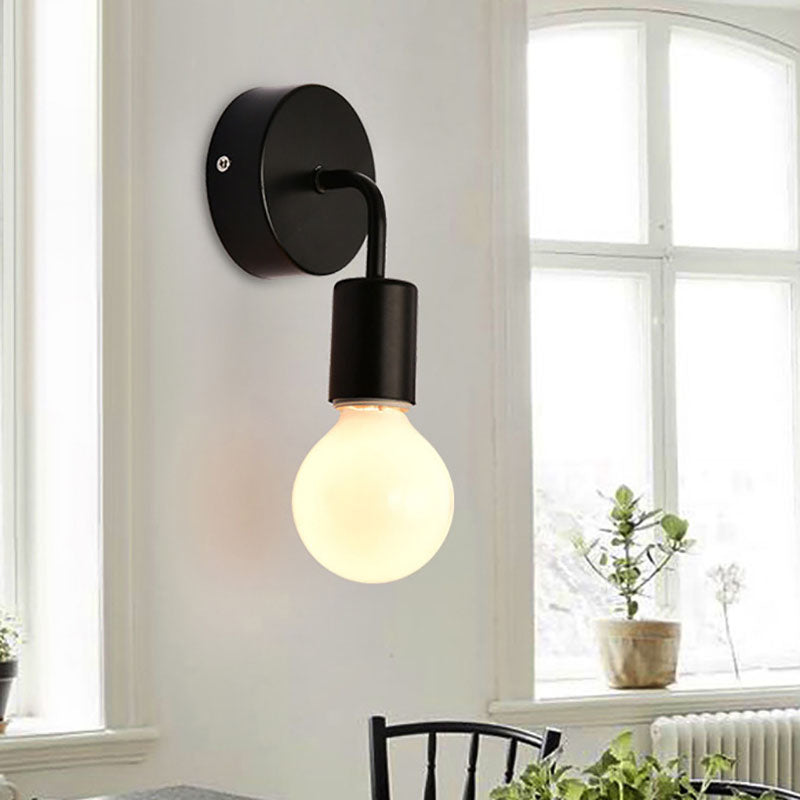 Bent Wood Iron Bedroom Wall Lamp