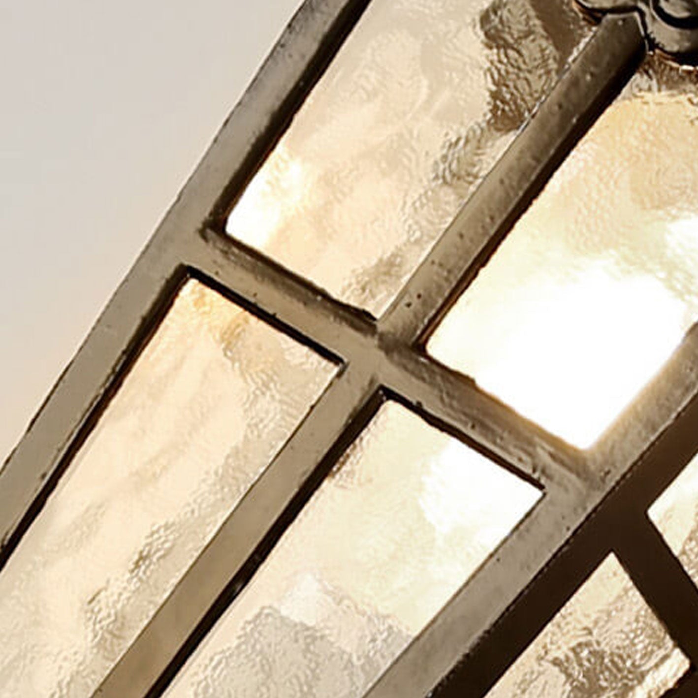 Glass Aluminum Lantern Outdoor Light