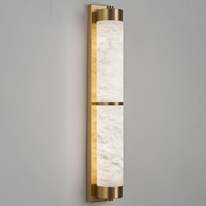 Full Copper Marble Column Wall Lamp