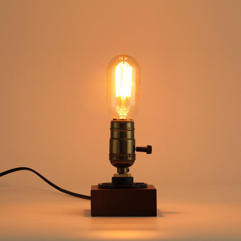 Square Elliptical Aluminium Copper Table Lamp