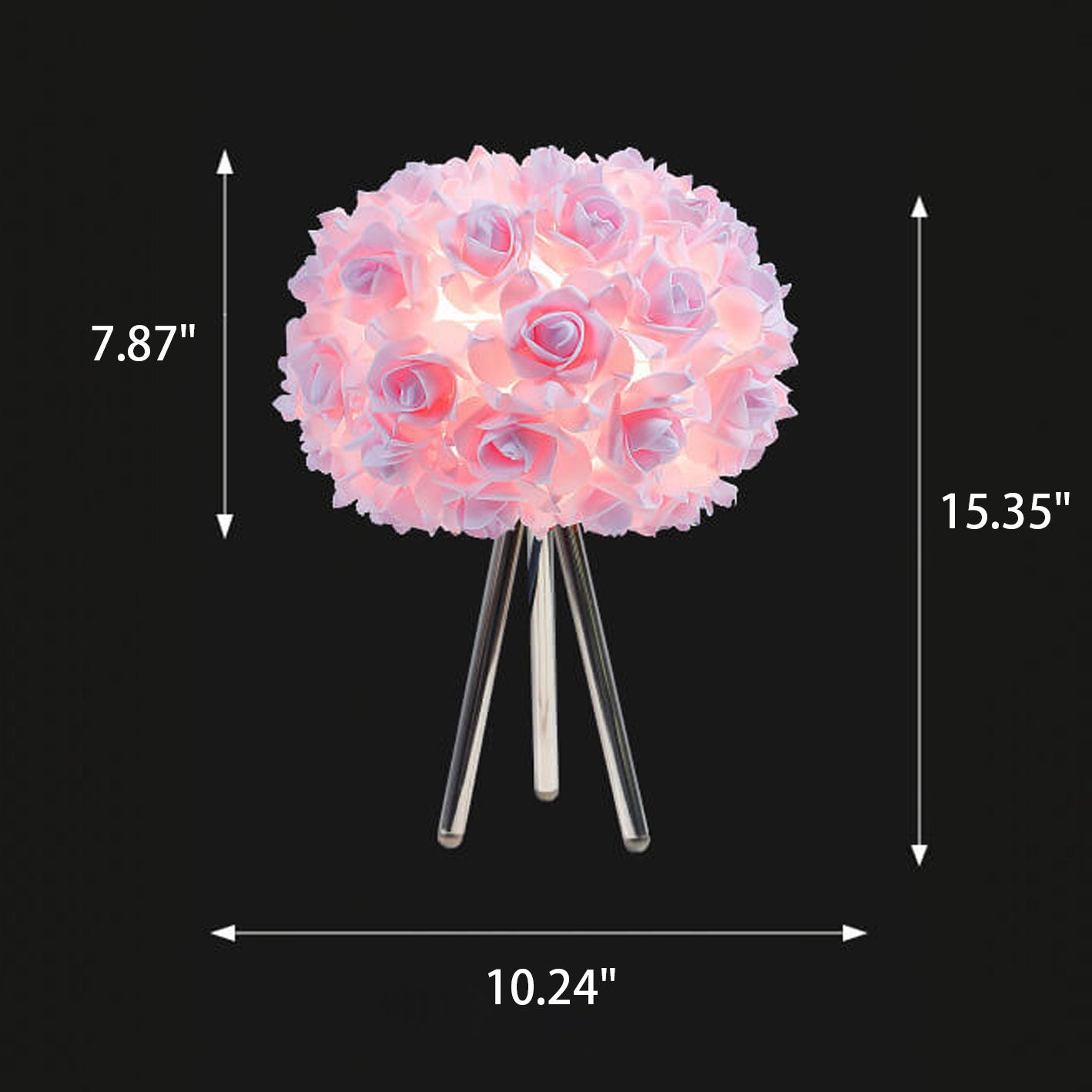 Rose Metal Table Lamp