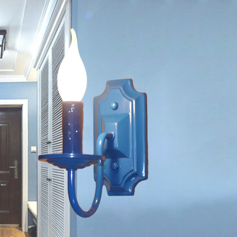 Iron Candlestick Holder Hallway Wall Lamp