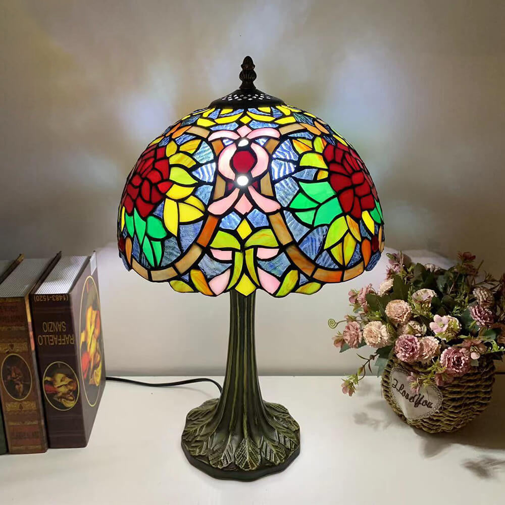 Half Round Rose Hardware Table Lamp