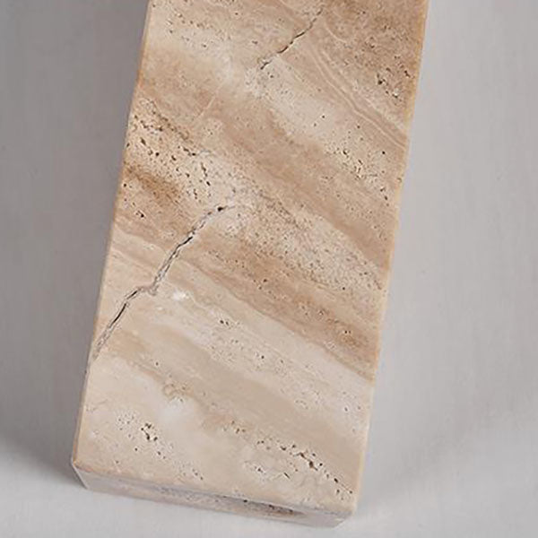 Long Strip Yellow Travertine 2-Light Wall Lamp