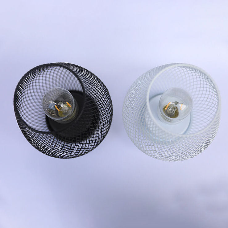 Battery Grid Iron Glass Table Lamp