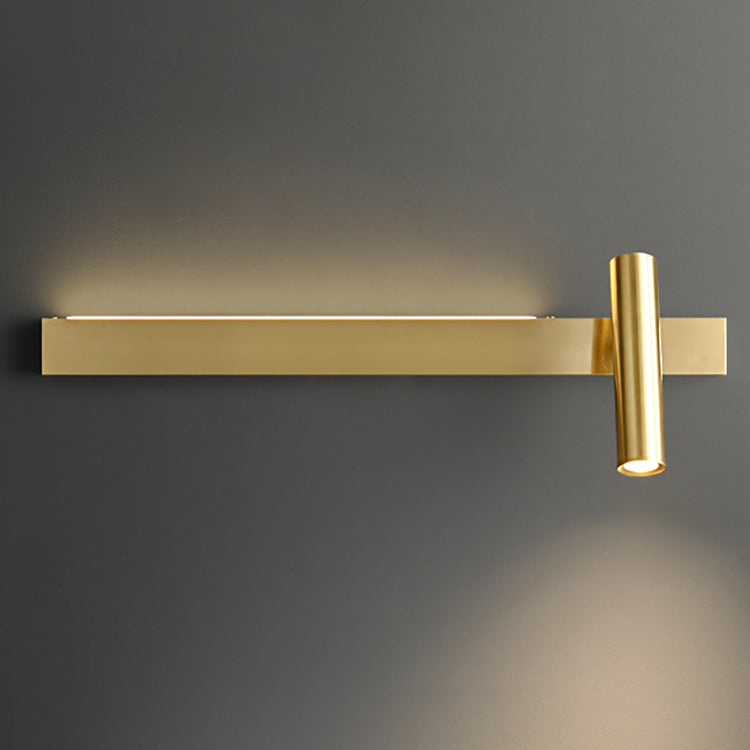 Rectangle Cylinder Full Copper Wall Lamp