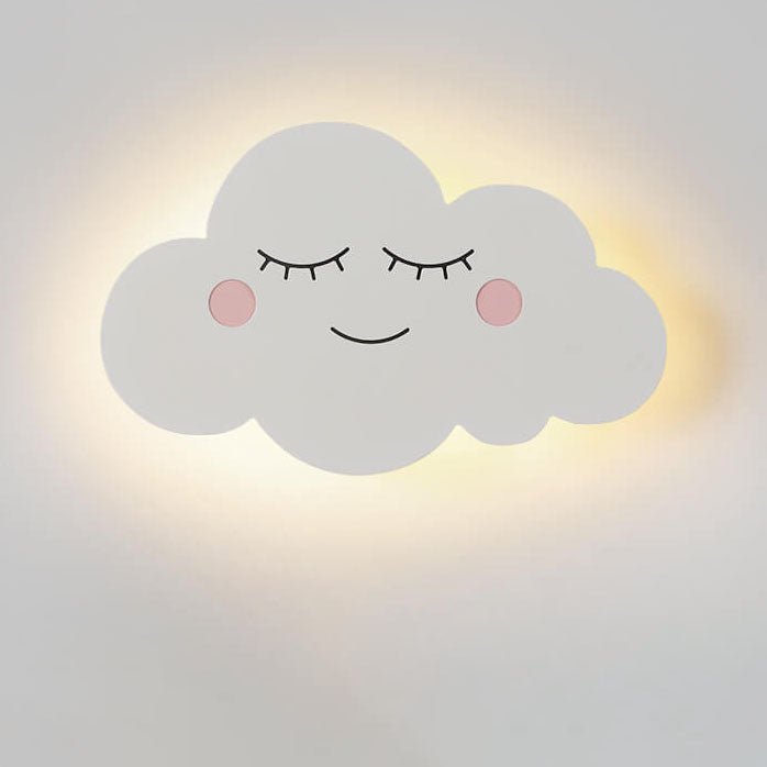 Clouds Iron Emoji Kids Wall Lamp