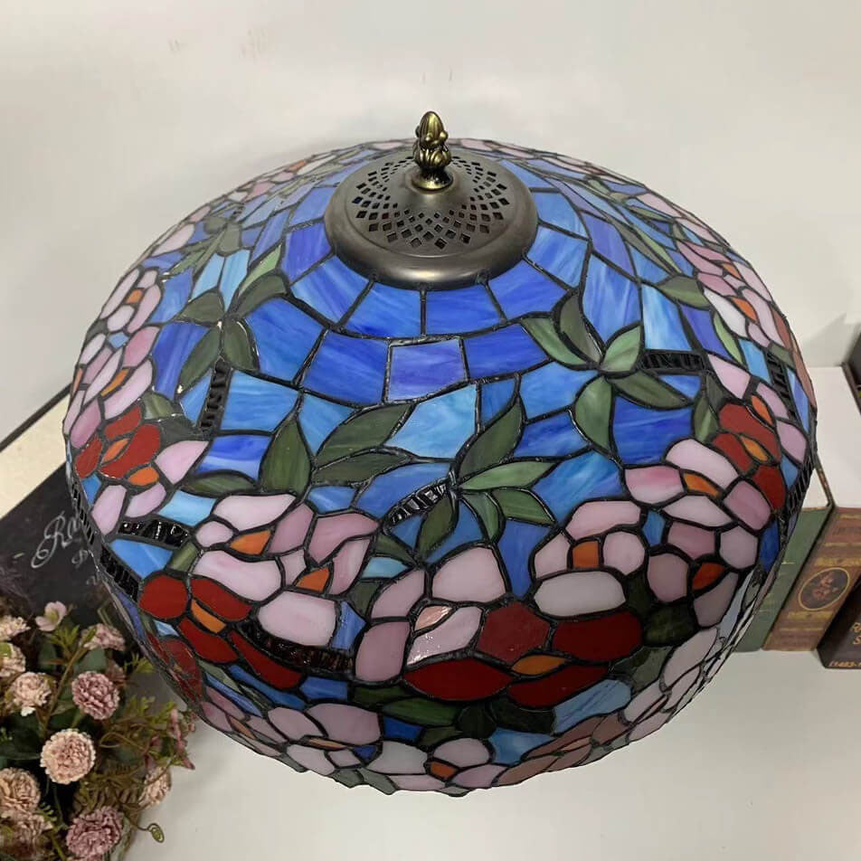 Stained Glass Mediterranean Dome Table Lamp