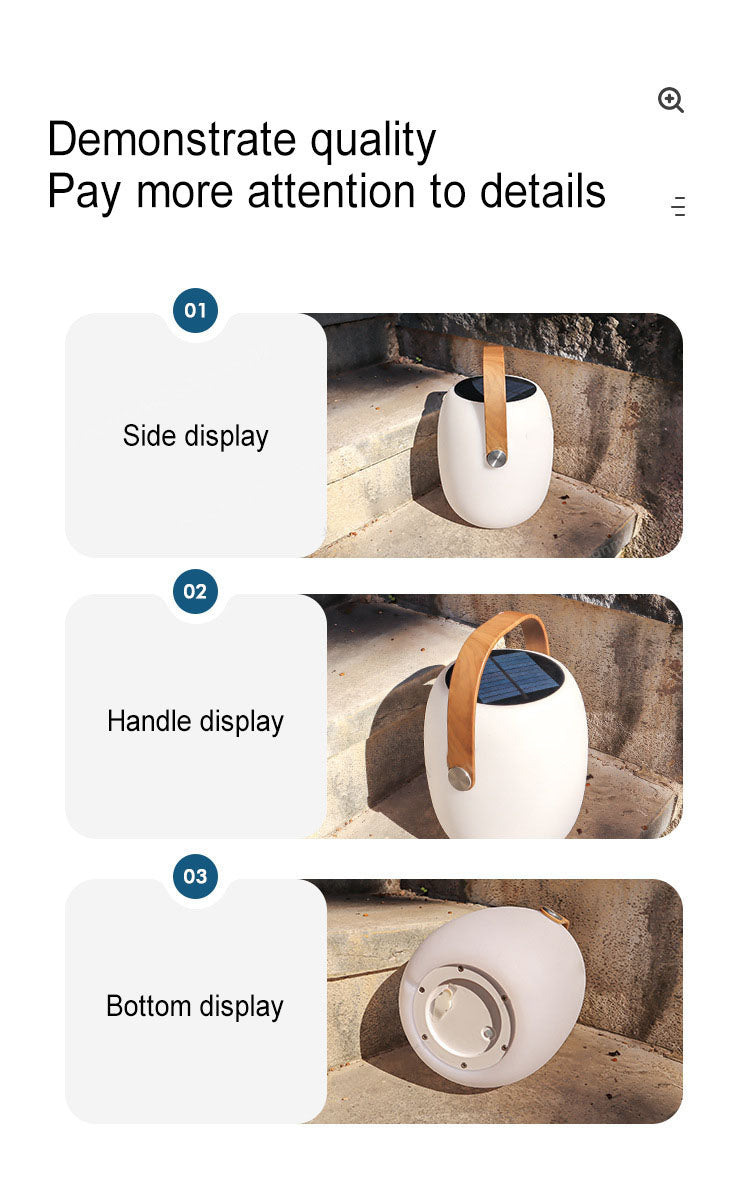PE Portable Basket Decorative Outdoor Light