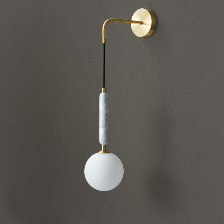 Ball Marble Arm Wall Lamp