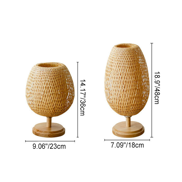 Moso Bamboo Wood Iron Table Lamp