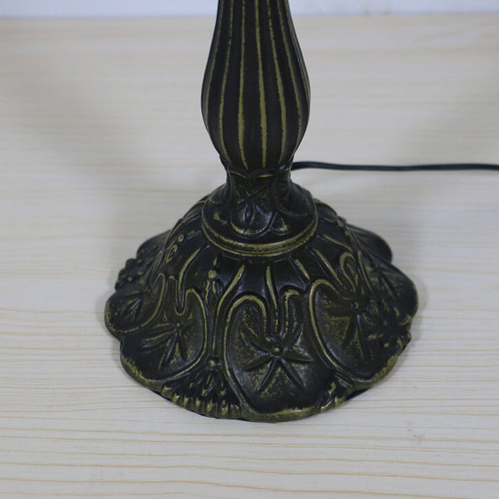 Green Peacock Stained Glass Table Lamp