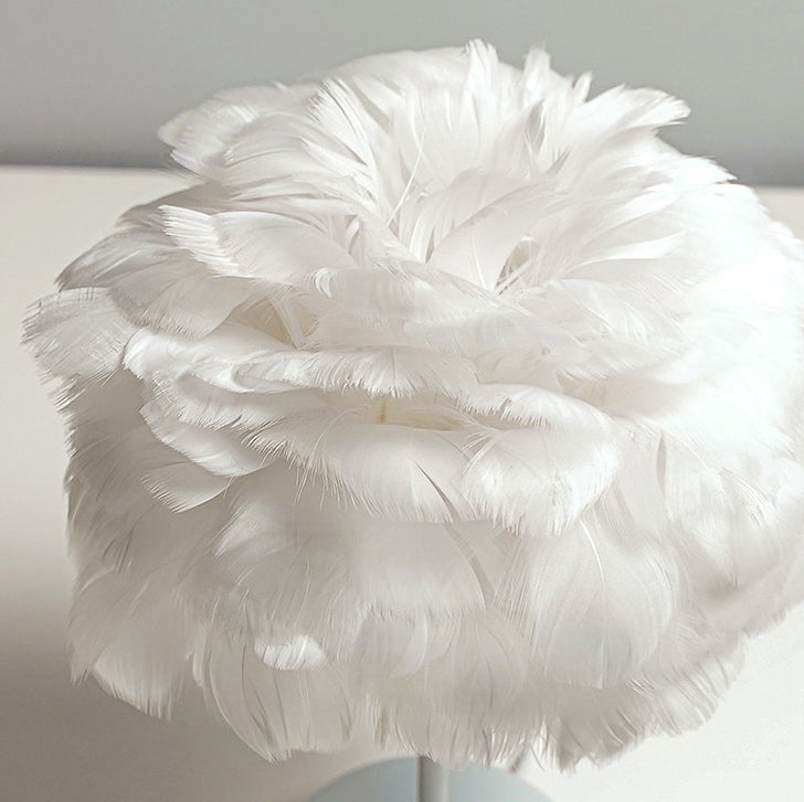 Iron Feather Bedroom Table Lamp