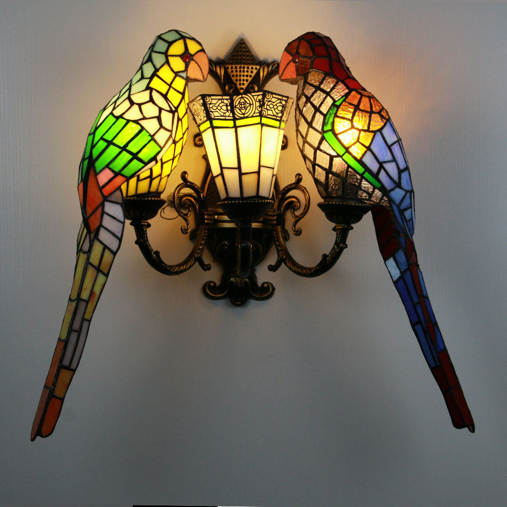 Parrot Round Table Half 3-Light Wall Lamp