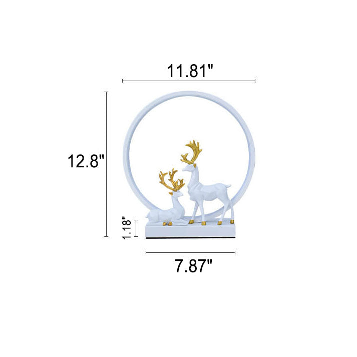 Circle Deer Night Table Lamp