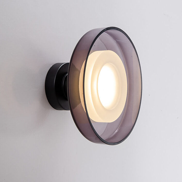 Round Hardware Glass Wall Lamp