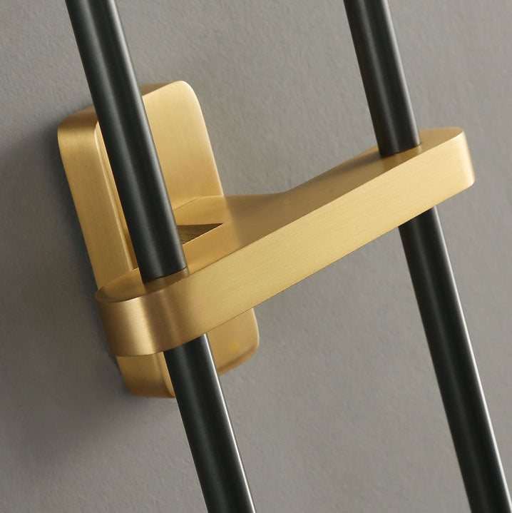 Brass Glass Cylinder Jar 2-Light Wall Lamp