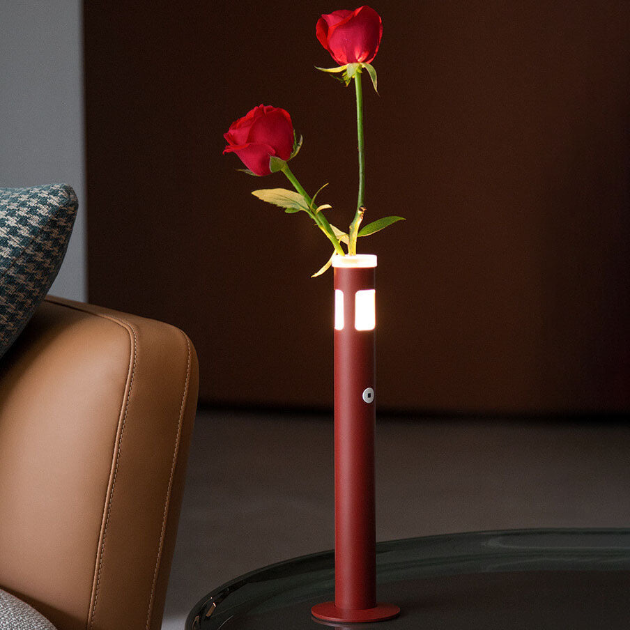 Cylinder Vase Aluminum Acrylic Table Lamp