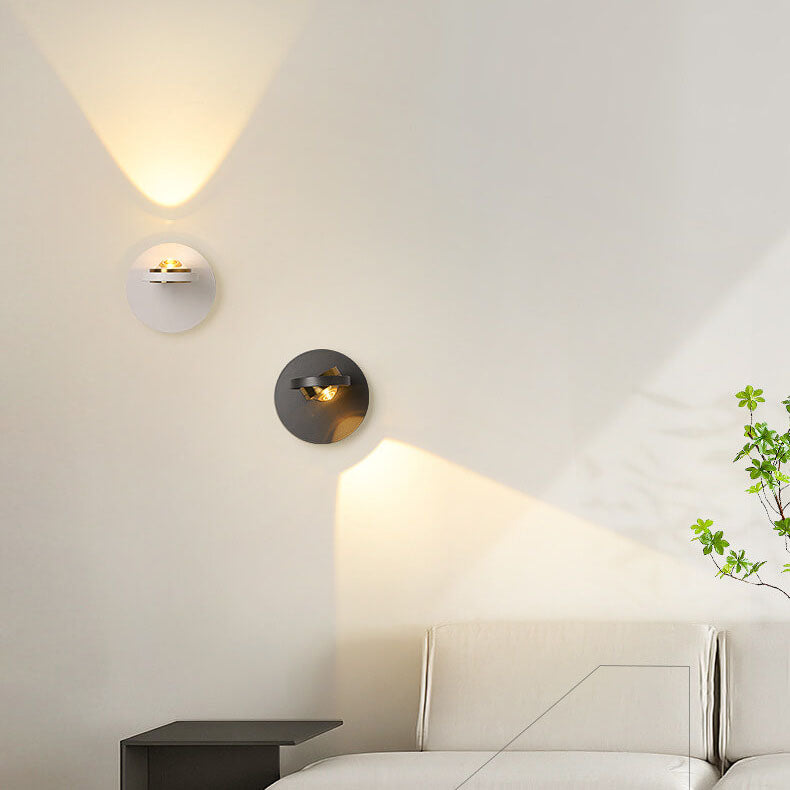 Aluminum Geometric Square Round Wall Lamp
