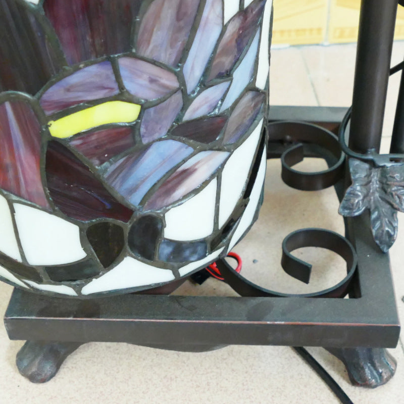 Column Iron Glass Living 2-Light Floor Lamp