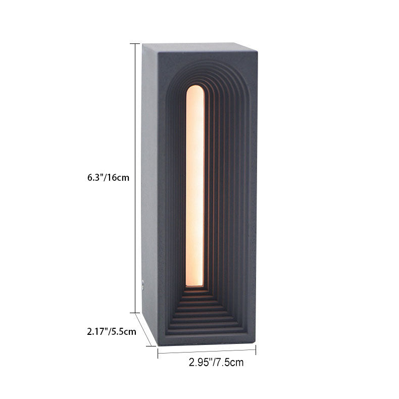 Rectangular Cement Table Lamp