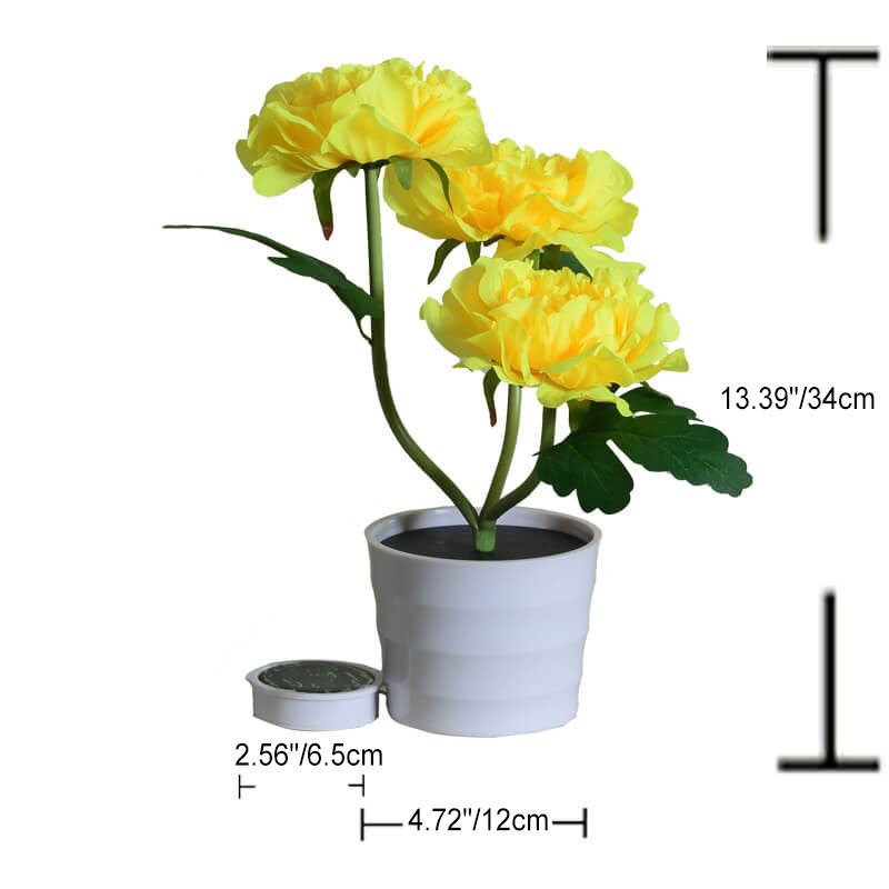 Simulation Peony Flower Bonsai Outdoor Light