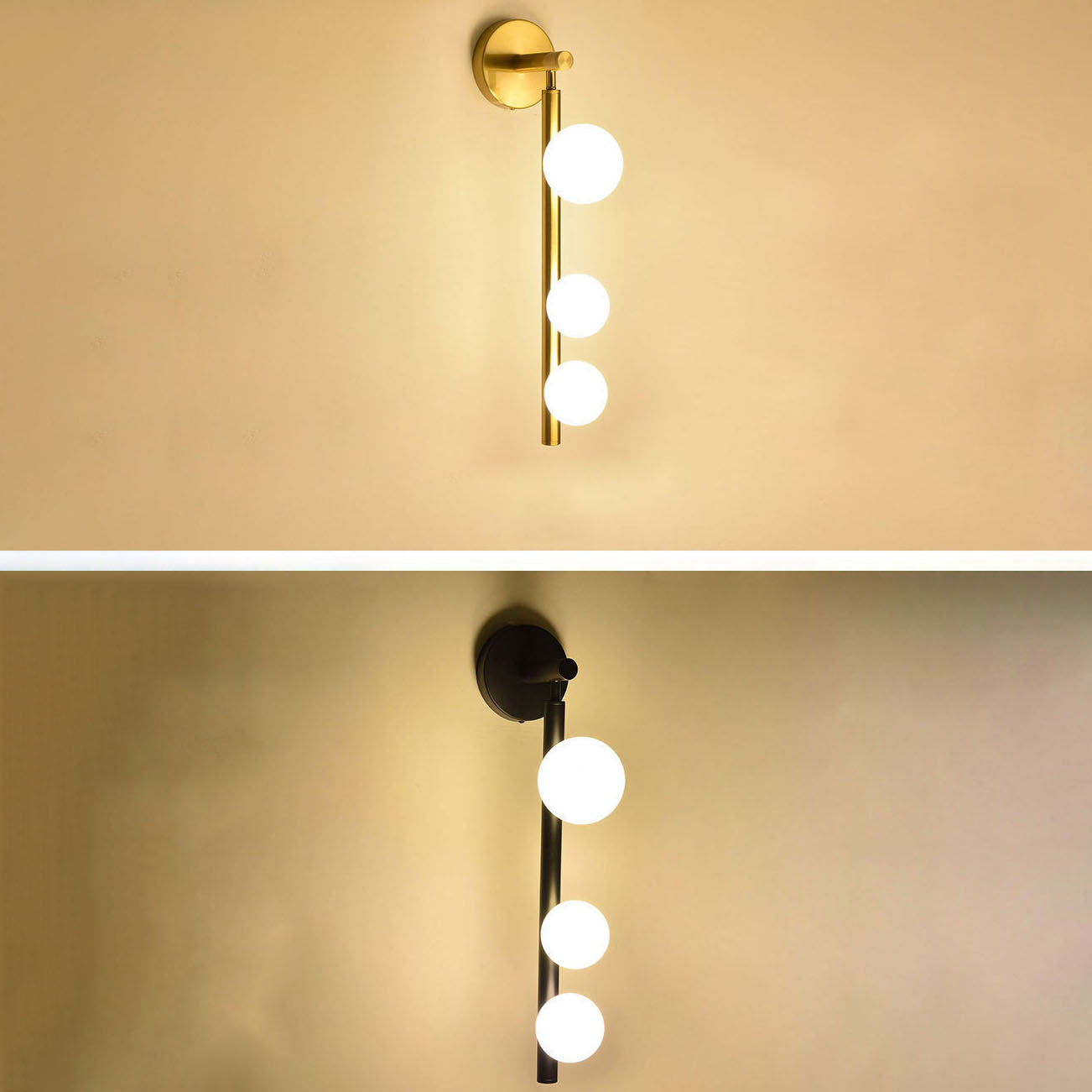 Iron Glass Ball Living 5-Light Wall Lamp