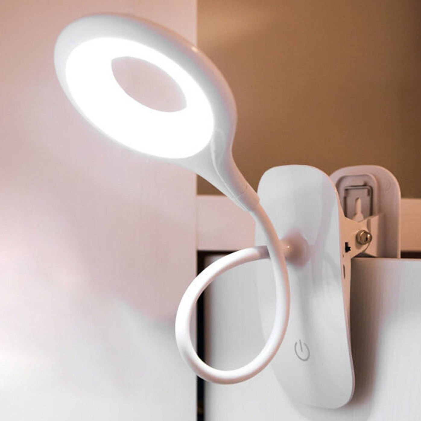 Foldable Round Rechargeable Clips Table Lamp