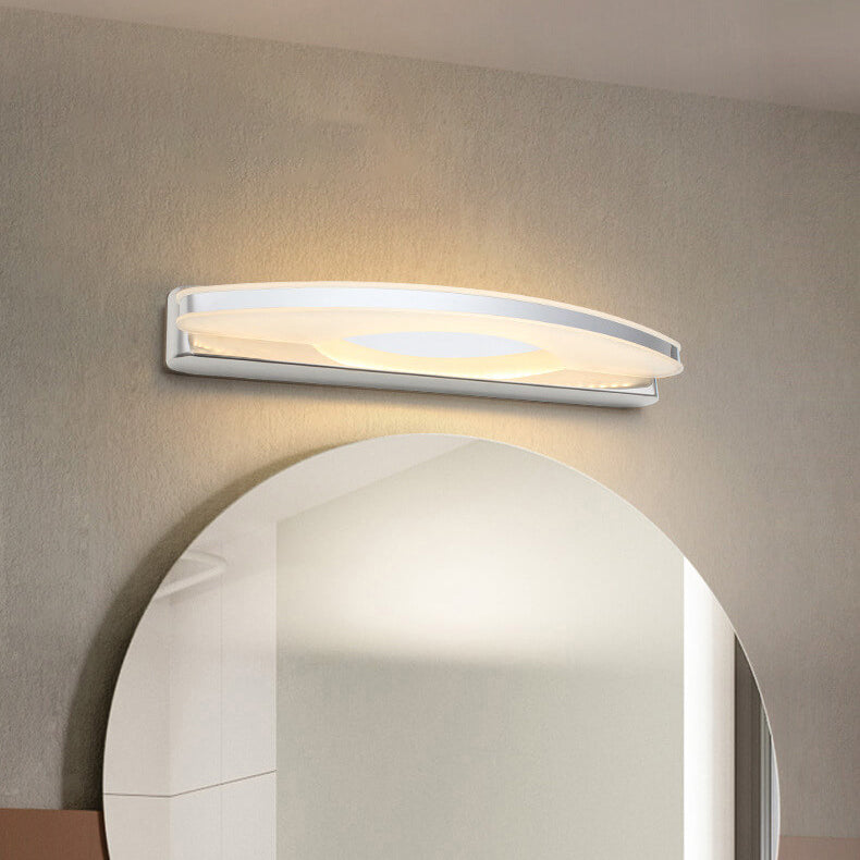 Acrylic Lampshade Curved Mirror Wall Lamp