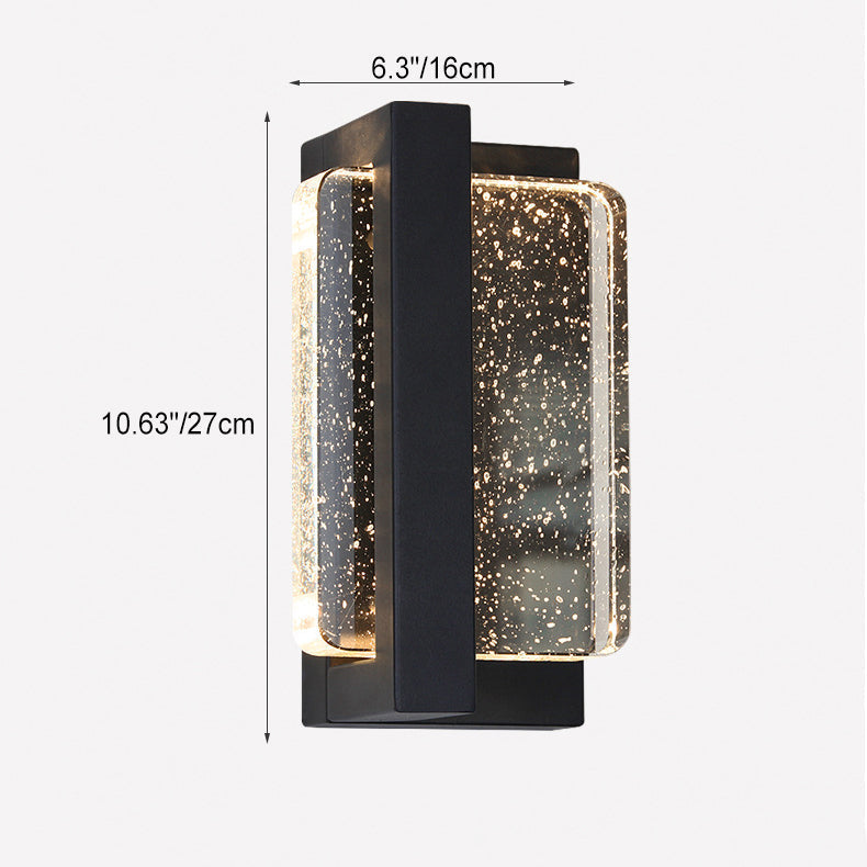 Rectangle Iron Crystal Garden Outdoor Light