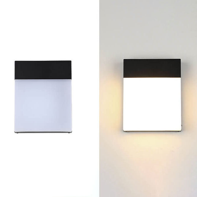 Square Frosted Aluminum Outdoor Light