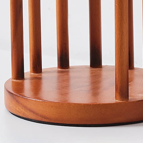 Wooden Circle Melting Wax Table Lamp