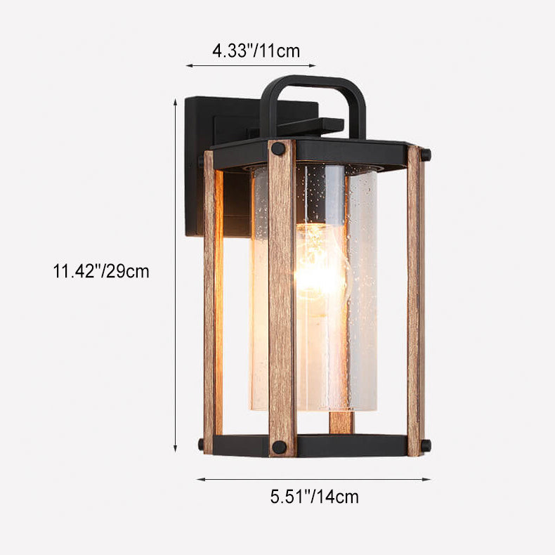 Rectangle Aluminum Iron Glass Outdoor Light