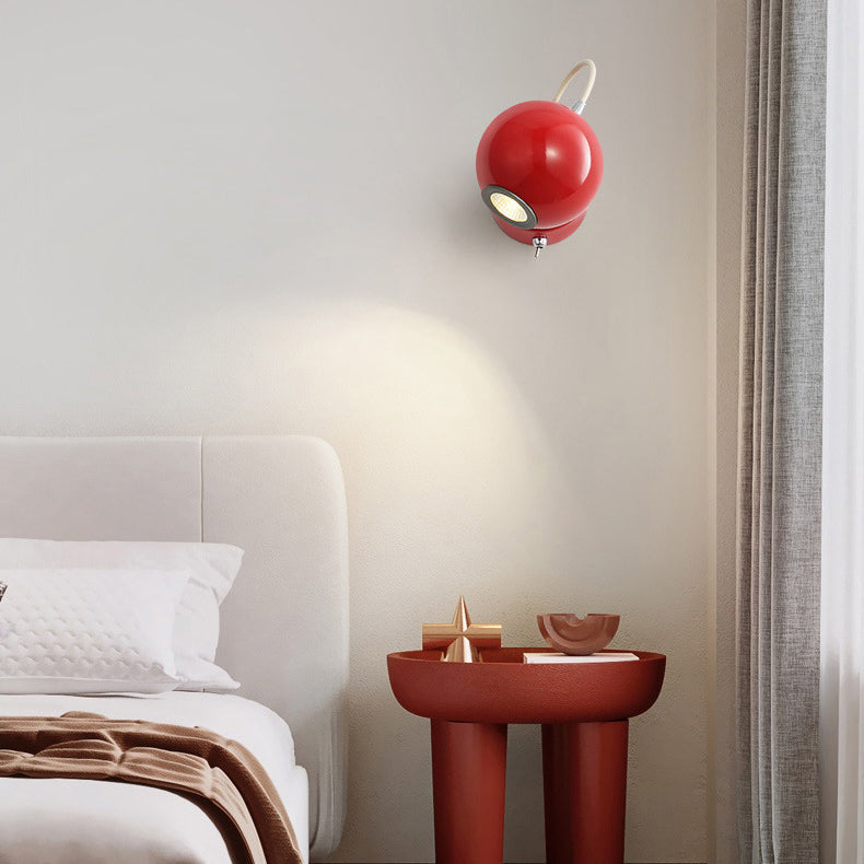 Sphere Cylinder Iron Bedroom Wall Lamp