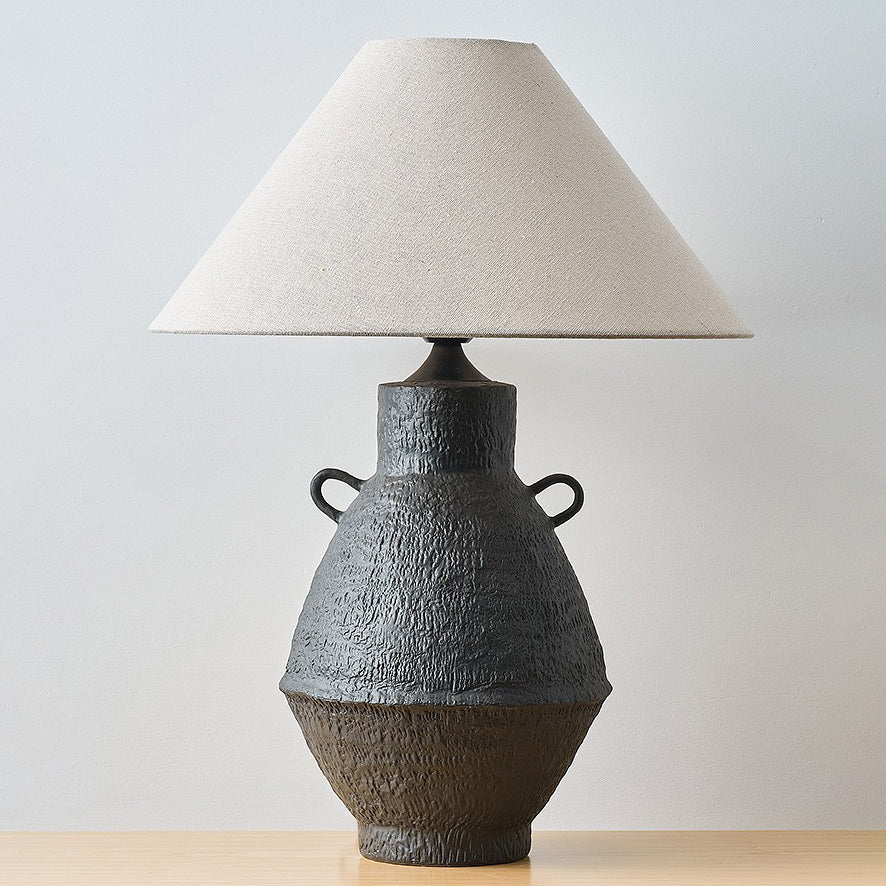 Jar Ceramic Fabric Living Table Lamp