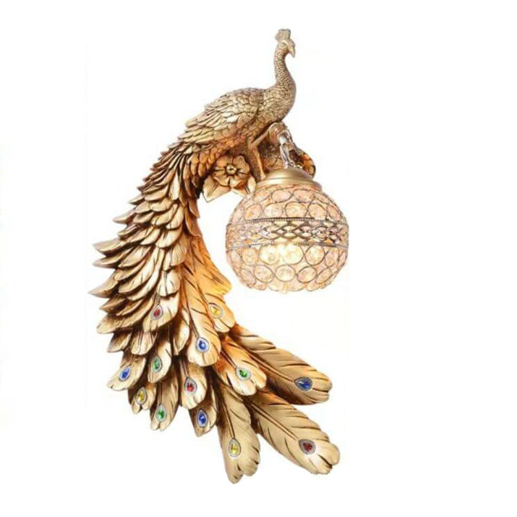 Ornate Resin Long Tail Wall Lamp