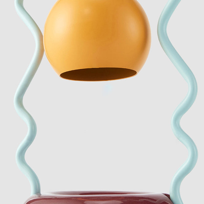 Iron Mushroom House Ceramic Table Lamp