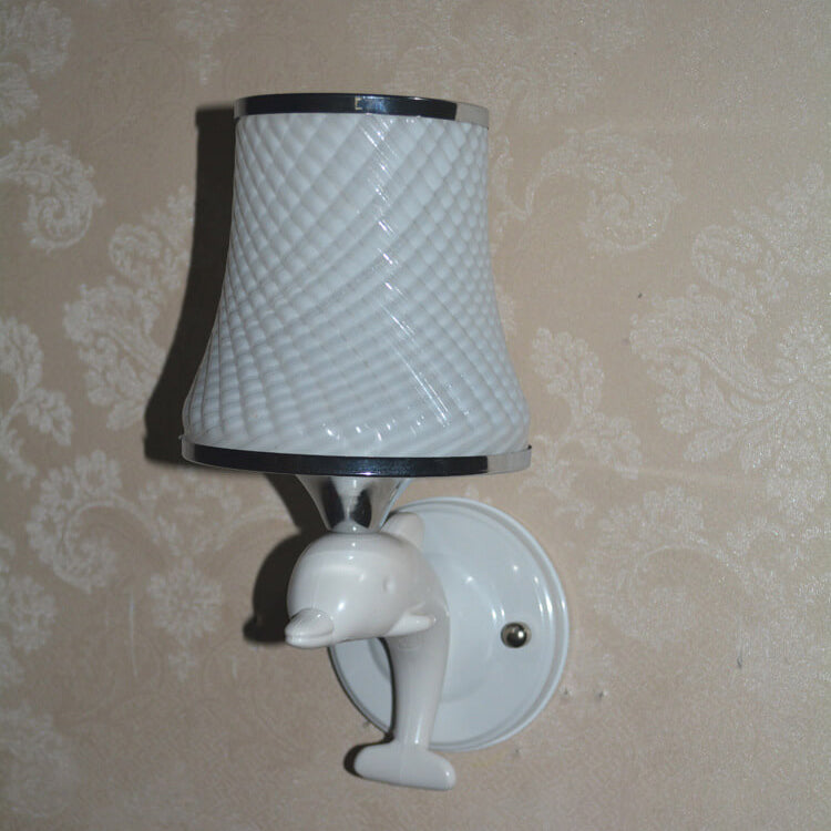 Glass Dolphin Decoration Design Wall Lamp