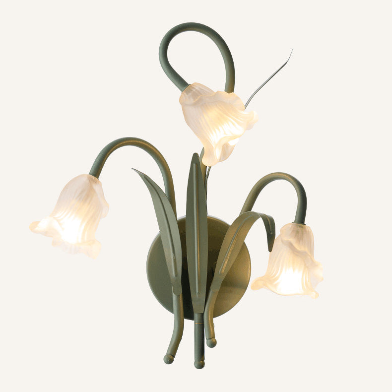 Floral Iron Glass 3/6 Wall Lamp