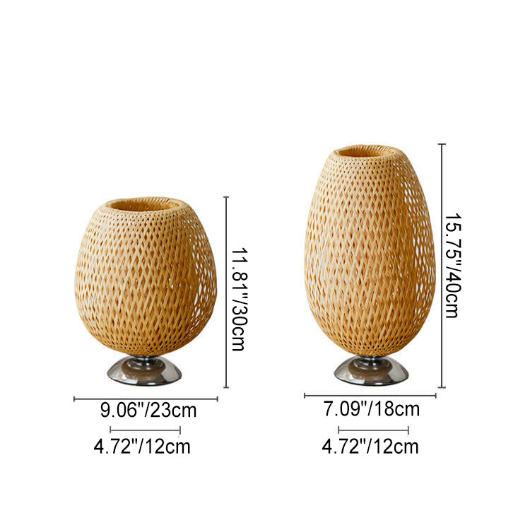 Moso Bamboo Wood Iron Table Lamp