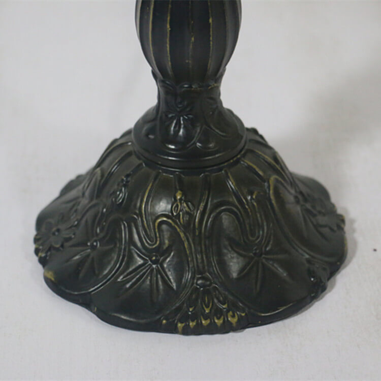 Roses Stained Glass Cone Table Lamp