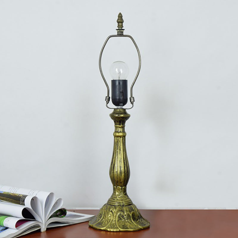 Flower Gemstone Stained Glass Table Lamp