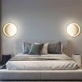 Round Metal Resin Bedroom Wall Lamp