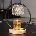 Aromatherapy Oak Glass Metal Table Lamp