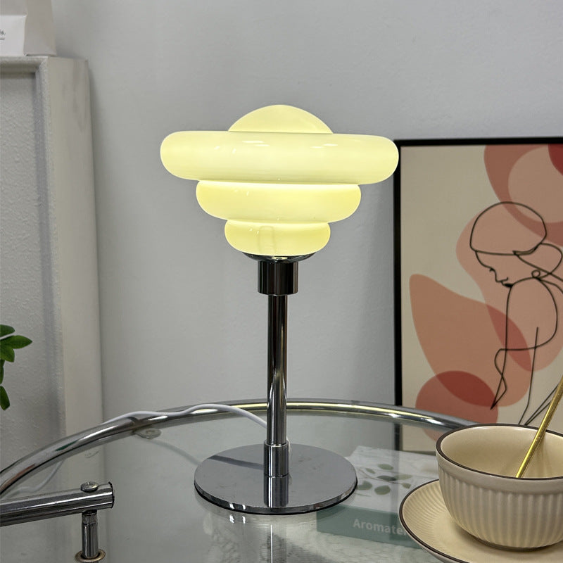Metal Glass Ripple Gyro Table Lamp